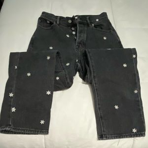 Pacsun boho daisy mom jeans NWOT